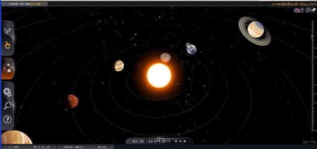 Simulador del sistema solar en 3D i en línia – Experimentació lliure