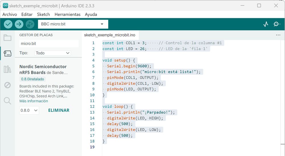Millores del micro:bit V2 i funcionament a l’IDE d’Arduino ...
