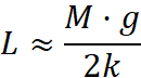Fórmula matemàtica que expressa la relació entre la intensitat, la massa, la gravetat i una constant